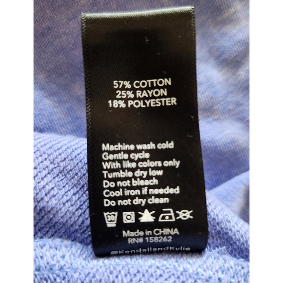 New Kendall & Kylie High Rise Sweat Pants Blue - Picture 8 of 13